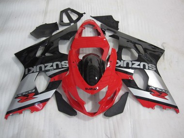 04-05 Rot Schwarz Silber Suzuki GSXR 600 Motorrad Verkleidung
