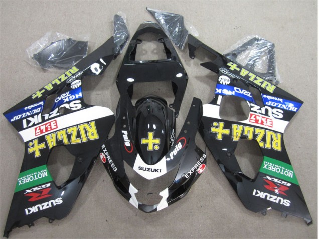 04-05 Schwarz Gelb Rizla Suzuki GSXR 600 Motorrad Verkleidung 04-05 Schwarz Gelb Rizla Suzuki GSXR 600 Motorrad Verkleidung