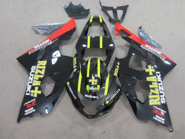 04-05 Schwarz Gelb Rizla Suzuki GSXR 600 Motorrad Verkleidungen