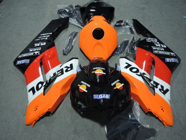 04-05 Schwarz Orange Repsol Honda CBR1000RR Motorrad Verkleidungen