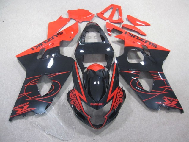 04-05 Schwarz Rot Suzuki GSXR 600 Motorrad Verkleidung