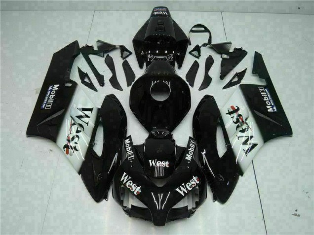 04-05 Schwarz West Honda CBR1000RR Motorrad Verkleidung 04-05 Schwarz West Honda CBR1000RR Motorrad Verkleidung
