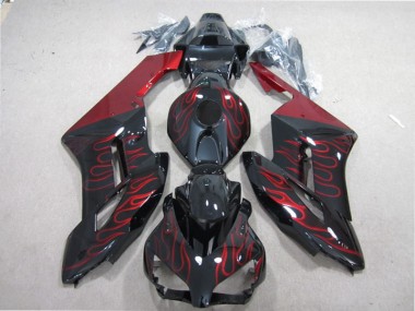 04-05 Schwarz rote Flamme Honda CBR1000RR Motorrad Verkleidungen