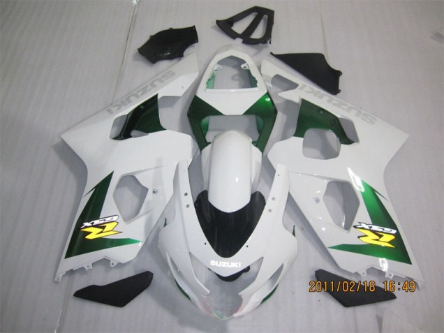 04-05 Weiß Grün Suzuki GSXR 600 Motorrad Verkleidung
