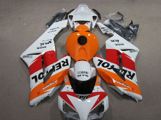 04-05 Weiß Orange Repsol Honda CBR1000RR Motorrad Verkleidung