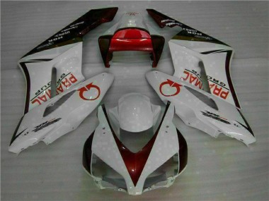 04-05 Weiß Rot Honda CBR1000RR Motorrad Vollverkleidung