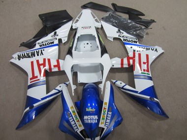 04-06 Blau Weiß Motul Fiat Yamaha YZF R1 Motorrad Verkleidungen