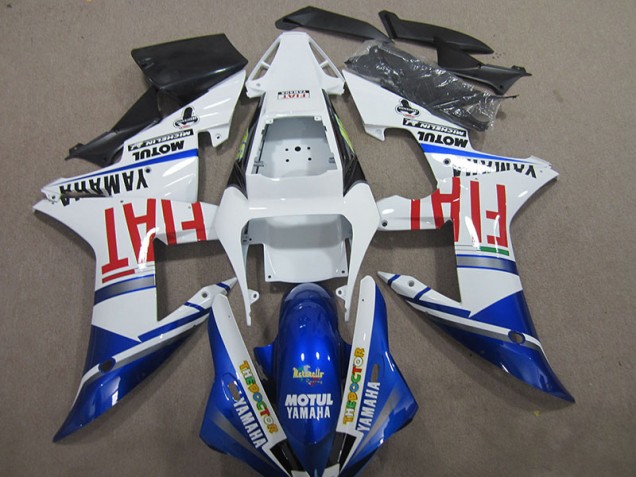 04-06 Blau Weiß Motul Fiat Yamaha YZF R1 Motorrad Verkleidungen 04-06 Blau Weiß Motul Fiat Yamaha YZF R1 Motorrad Verkleidungen