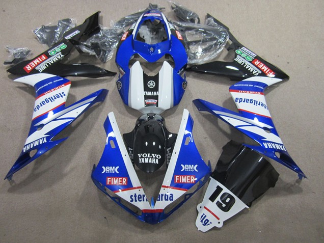 04-06 Blau Weiß Volvo Sterilgarda 19 Yamaha YZF R1 Motorrad Verkleidung 04-06 Blau Weiß Volvo Sterilgarda 19 Yamaha YZF R1 Motorrad Verkleidung