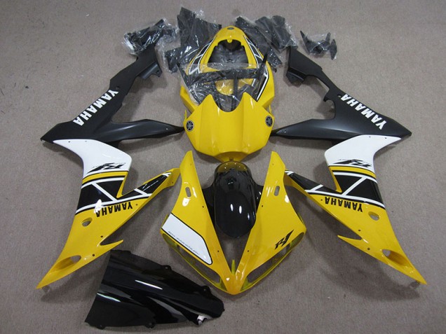 04-06 Gelb Weiß Schwarz Yamaha YZF R1 Motorrad Verkleidung