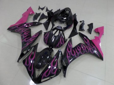 04-06 Rosa Flamme Yamaha YZF R1 Motorrad Verkleidung