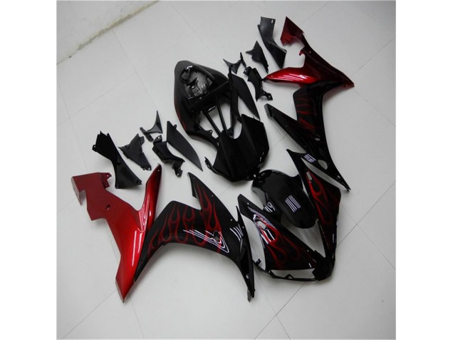 04-06 Rot Schwarz Yamaha YZF R1 Motorrad Verkleidung