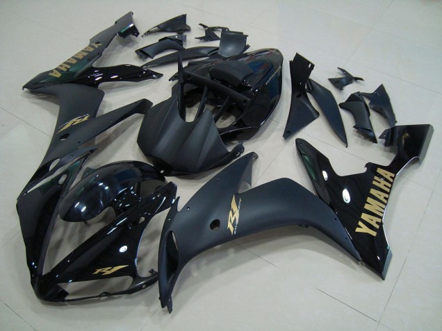 04-06 Schwarz Mattgold Yamaha YZF R1 Motorrad Verkleidung 04-06 Schwarz Mattgold Yamaha YZF R1 Motorrad Verkleidung