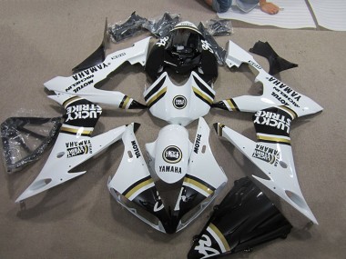 04-06 Schwarz weißes Lucky Strike Yamaha YZF R1 Motorrad Verkleidung