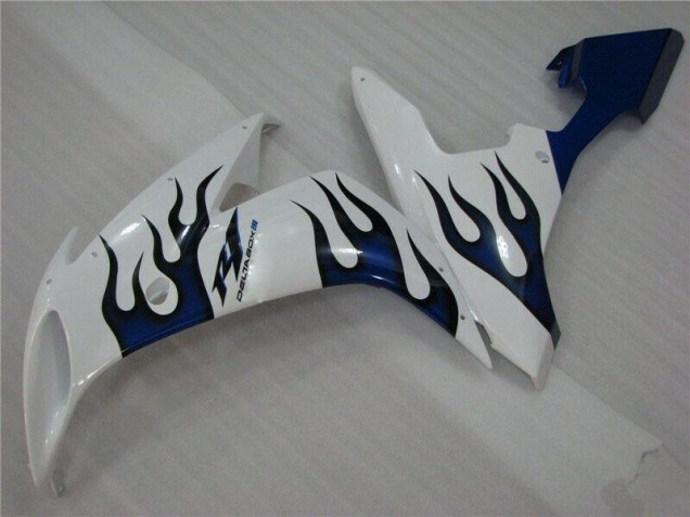 04-06 Weiß Blau Flamme Yamaha YZF R1 Motorrad Verkleidung 04-06 Weiß Blau Flamme Yamaha YZF R1 Motorrad Verkleidung