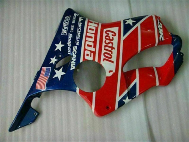 04-07 Blau Rot Castrol Zykluswelt Honda CBR600 F4i Motorrad Verkleidung 04-07 Blau Rot Castrol Zykluswelt Honda CBR600 F4i Motorrad Verkleidung