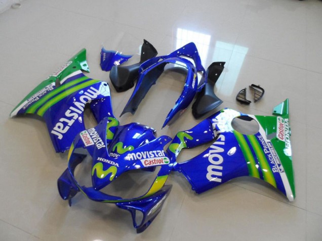 04-07 Blaus Movistar Castrol Honda CBR600 F4i Motorrad Verkleidung 04-07 Blaus Movistar Castrol Honda CBR600 F4i Motorrad Verkleidung
