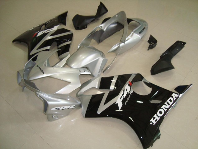 04-07 Schwarz Silber Honda CBR600 F4i Motorrad Vollverkleidung 04-07 Schwarz Silber Honda CBR600 F4i Motorrad Vollverkleidung