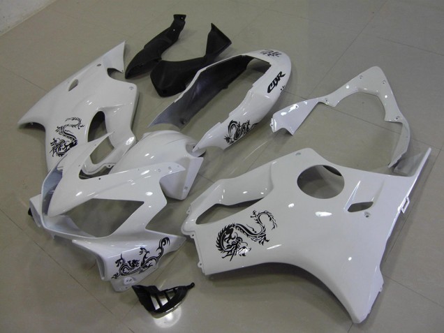 04-07 Weiß mit Schwarz Dragon Honda CBR600 F4i Motorrad Verkleidung