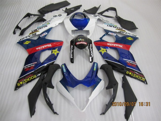 05-06 Blau Schwarz Rockstar Suzuki GSXR 1000 Motorrad Verkleidung