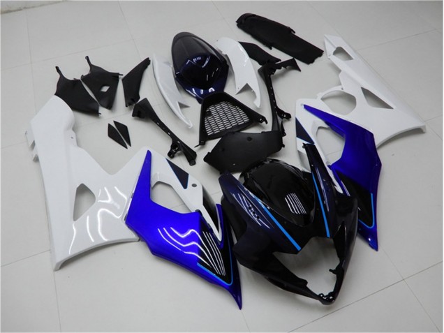 05-06 Blau Weiß Suzuki GSXR 1000 Motorrad Verkleidung & Plastik 05-06 Blau Weiß Suzuki GSXR 1000 Motorrad Verkleidung & Plastik
