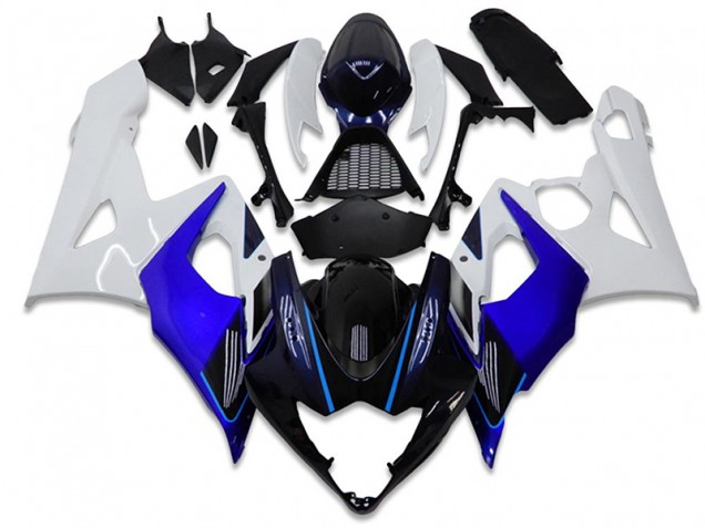 05-06 Blau Weiß Suzuki GSXR 1000 Motorrad Verkleidung & Plastik 05-06 Blau Weiß Suzuki GSXR 1000 Motorrad Verkleidung & Plastik