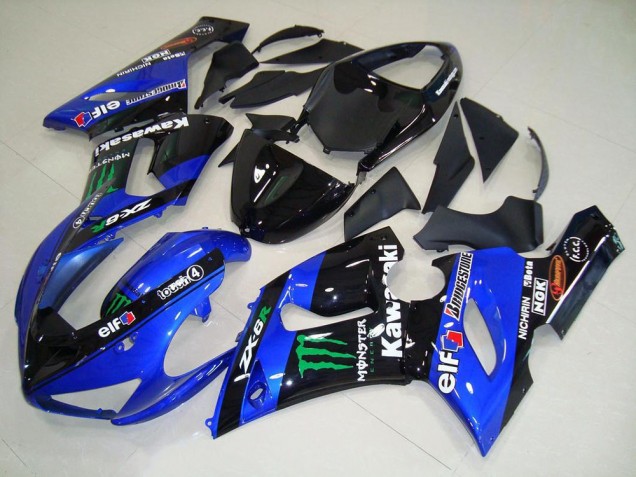05-06 Bonbon blau Monster Kawasaki ZX6R Motorrad Verkleidung