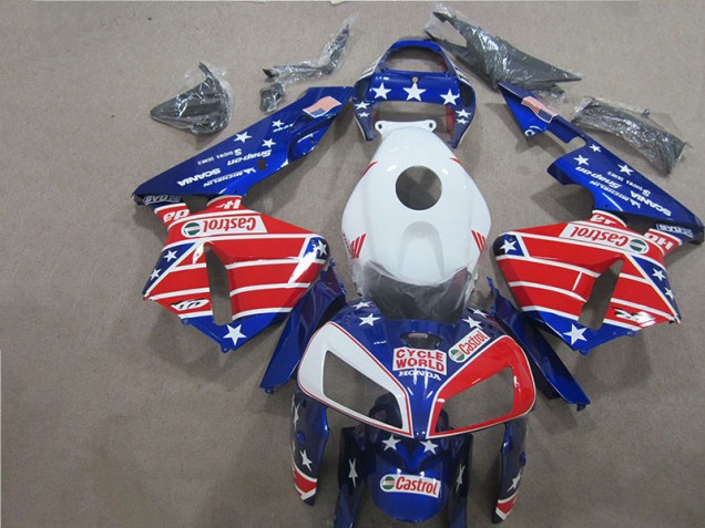 05-06 Cycle World Castrol Honda CBR600RR Motorrad Verkleidung 05-06 Cycle World Castrol Honda CBR600RR Motorrad Verkleidung