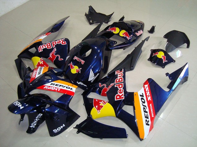 05-06 Dunkel blau Rot Bull Repsol Honda CBR600RR Motorrad Verkleidung 05-06 Dunkel blau Rot Bull Repsol Honda CBR600RR Motorrad Verkleidung