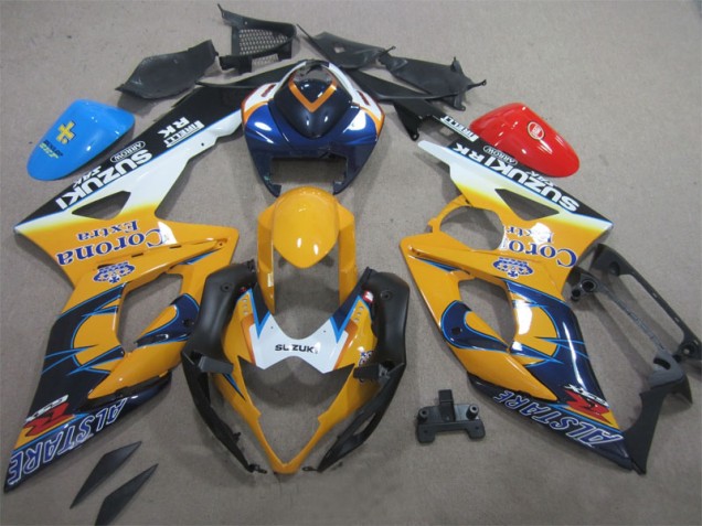 05-06 Gelb Blau Corona Extra Suzuki GSXR 1000 Motorrad Verkleidung