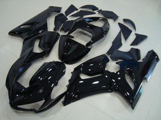 05-06 Glänzend Schwarz Kawasaki ZX6R Motorrad Verkleidung 05-06 Glänzend Schwarz Kawasaki ZX6R Motorrad Verkleidung