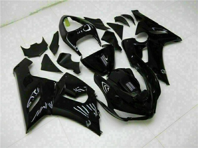 05-06 Glänzend Schwarz Kawasaki ZX6R Motorrad Verkleidungen 05-06 Glänzend Schwarz Kawasaki ZX6R Motorrad Verkleidungen