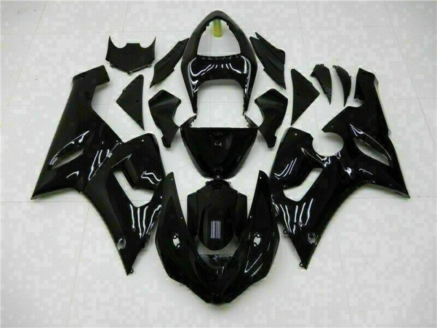 05-06 Glänzend Schwarz Kawasaki ZX6R Motorrad Verkleidungen 05-06 Glänzend Schwarz Kawasaki ZX6R Motorrad Verkleidungen