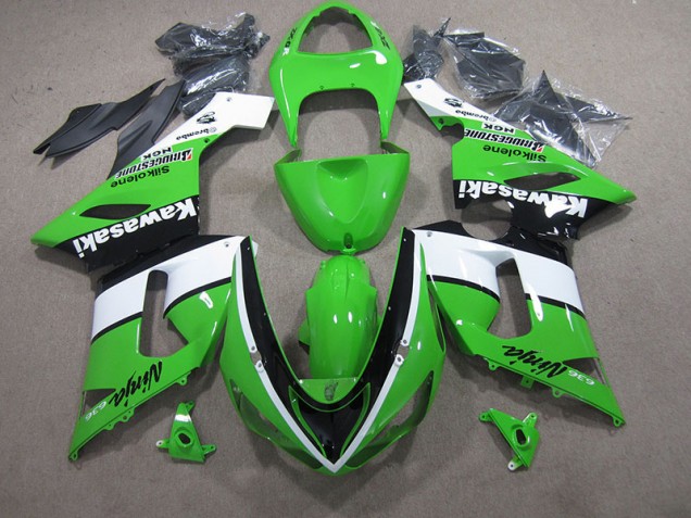 05-06 Grün Weiß Schwarz Ninja 636 Kawasaki ZX6R Motorrad Verkleidung