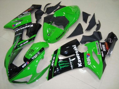 05-06 Grünes Monster Kawasaki ZX6R Motorrad Verkleidung
