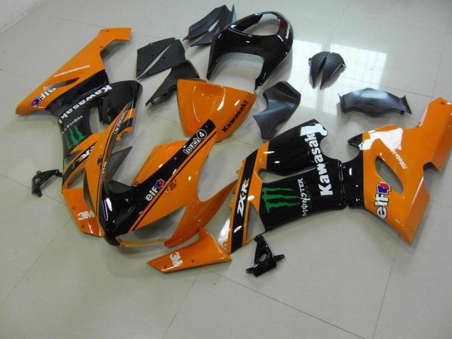 05-06 Orange Monster Kawasaki ZX6R Motorrad Verkleidung 05-06 Orange Monster Kawasaki ZX6R Motorrad Verkleidung