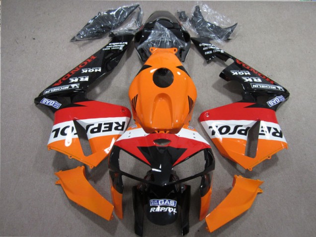 05-06 Orange Rot Schwarz Repsol Honda CBR600RR Motorrad Verkleidung 05-06 Orange Rot Schwarz Repsol Honda CBR600RR Motorrad Verkleidung