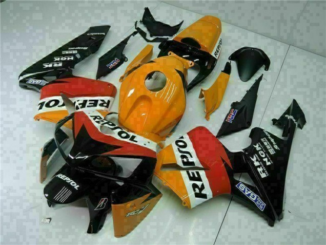 05-06 Orange Schwarz Repsol Honda CBR600RR Motorrad Vollverkleidung 05-06 Orange Schwarz Repsol Honda CBR600RR Motorrad Vollverkleidung