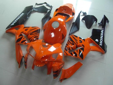 05-06 Orange Schwarze Flamme Honda CBR600RR Motorrad Verkleidung