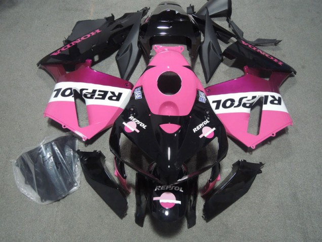 05-06 Rosa Schwarz Repsol Honda CBR600RR Motorrad Verkleidung 05-06 Rosa Schwarz Repsol Honda CBR600RR Motorrad Verkleidung