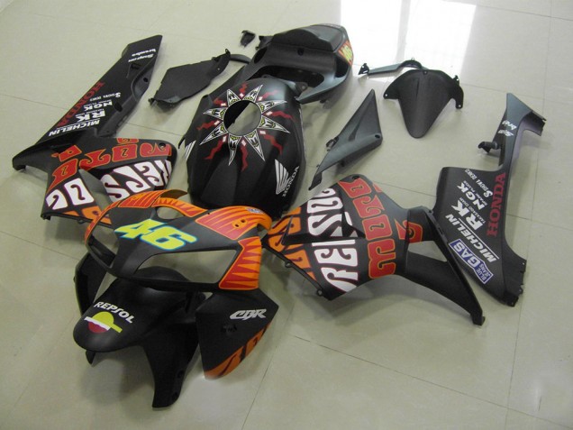 05-06 Rossi Matt Schwarz Honda CBR600RR Motorrad Verkleidung 05-06 Rossi Matt Schwarz Honda CBR600RR Motorrad Verkleidung