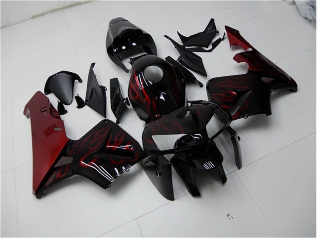 05-06 Rot Flamme Schwarz Honda CBR600RR Motorrad Verkleidung 05-06 Rot Flamme Schwarz Honda CBR600RR Motorrad Verkleidung