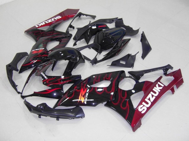 05-06 Rot Flamme Suzuki GSXR 1000 Motorrad Verkleidung