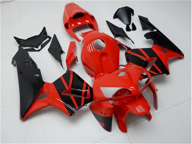 05-06 Rot Schwarz Honda CBR600RR Motorrad Vollverkleidung 05-06 Rot Schwarz Honda CBR600RR Motorrad Vollverkleidung