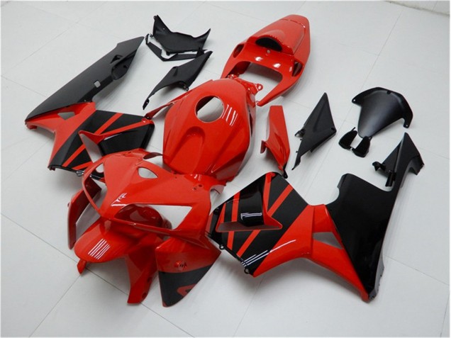 05-06 Rot Schwarz Honda CBR600RR Motorrad Vollverkleidung 05-06 Rot Schwarz Honda CBR600RR Motorrad Vollverkleidung