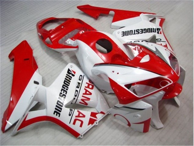 05-06 Rot Weiß Honda CBR600RR Motorrad Verkleidung Komplett Sets 05-06 Rot Weiß Honda CBR600RR Motorrad Verkleidung Komplett Sets