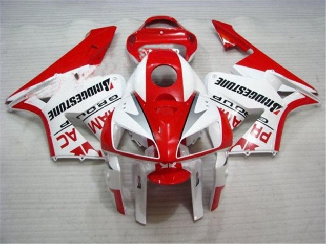 05-06 Rot Weiß Honda CBR600RR Motorrad Verkleidung Komplett Sets 05-06 Rot Weiß Honda CBR600RR Motorrad Verkleidung Komplett Sets