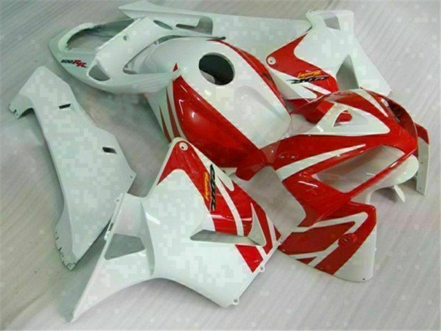 05-06 Rot Weiß Honda CBR600RR Motorrad Verkleidung & Plastik 05-06 Rot Weiß Honda CBR600RR Motorrad Verkleidung & Plastik