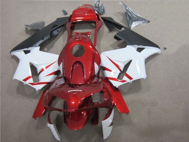05-06 Rot Weiß Honda CBR600RR Motorrad Vollverkleidung