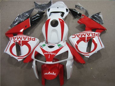 05-06 Rot Weiß PRAMAC Honda CBR600RR Motorrad Verkleidung